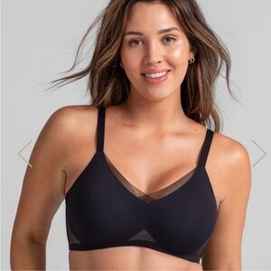 Honeylove Honey Love Bra Women’s size Large Black LiftWear Crossover Wireless